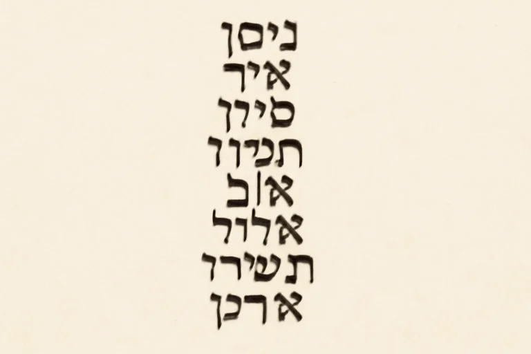 hebrew months in order