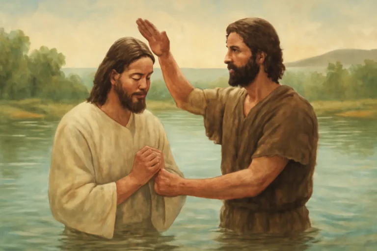 in what name was jesus baptized