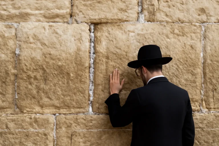 prayer at the western wall in jerusalem