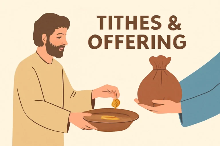 short exhortation about giving tithes and offering