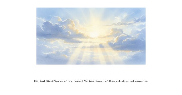 Biblical Significance of the Peace Offering: Symbol of Reconciliation and communion