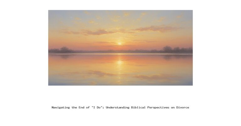 Navigating the End of "I Do": Understanding Biblical Perspectives on Divorce