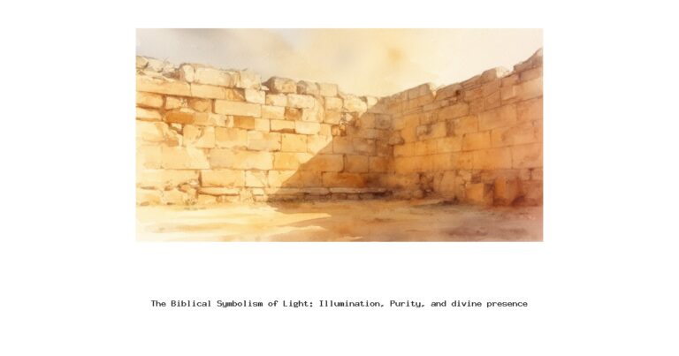 The Biblical Symbolism of Light: Illumination, Purity, and divine presence