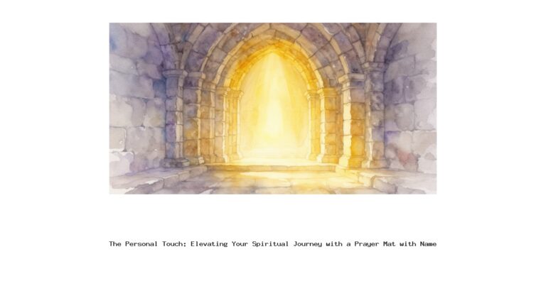 The Personal Touch: Elevating Your Spiritual Journey with a Prayer Mat with Name