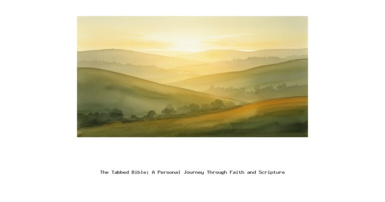 The Tabbed Bible: A Personal Journey Through Faith and Scripture